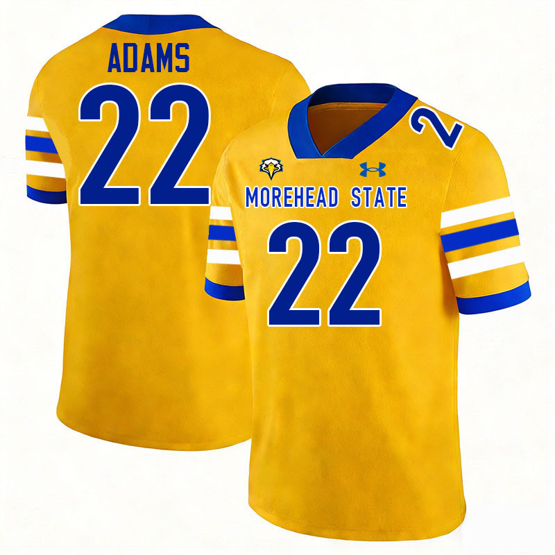 Morehead State Eagles #22 Paul Adams College Football Jerseys,Uniforms-Gold